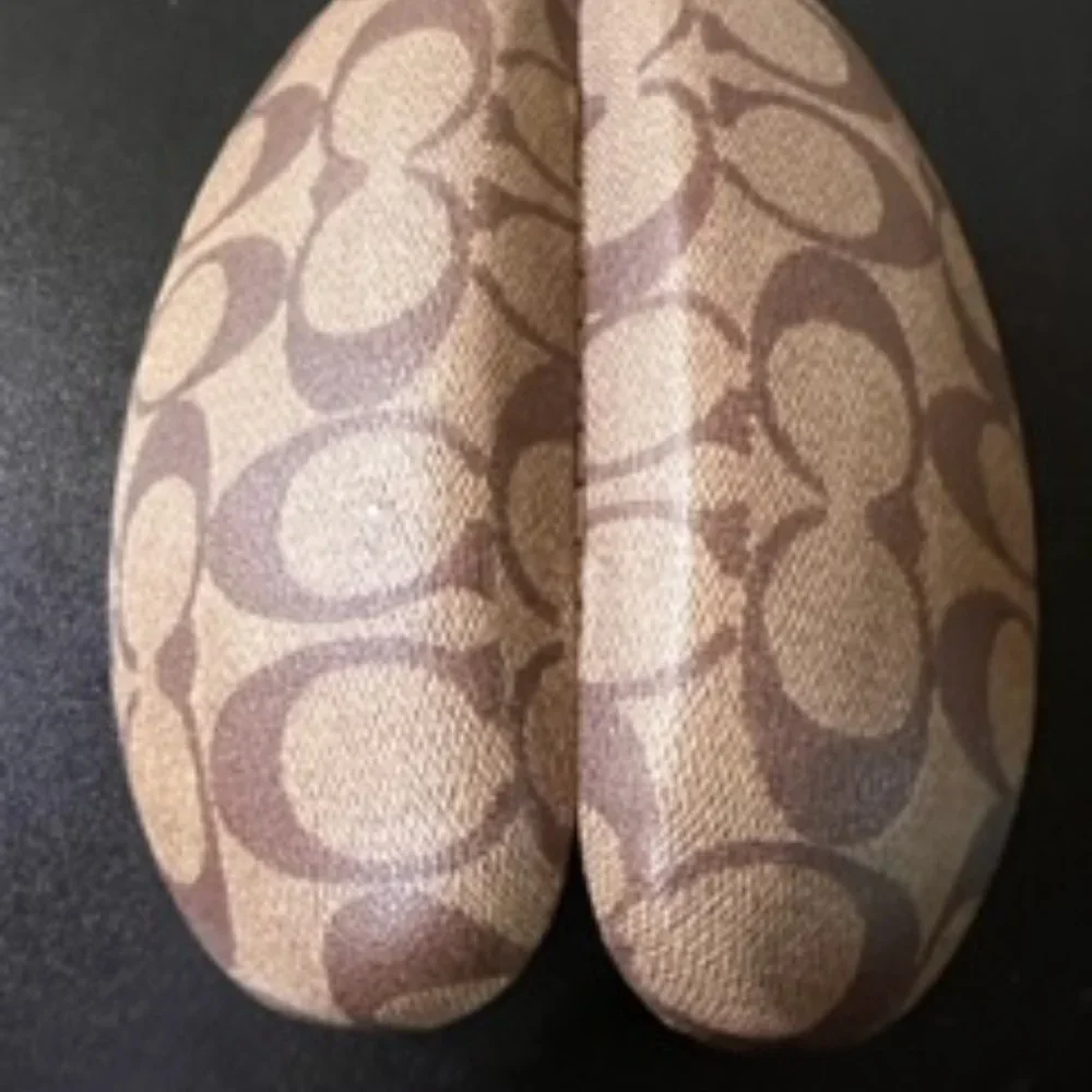 Coach Hard Shell Signature Monogram Eyeglasses Case
